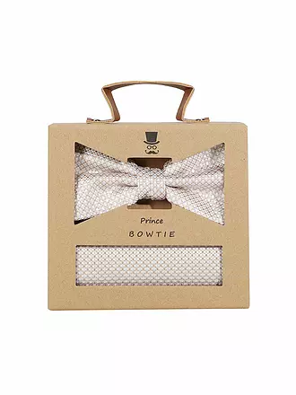 SEIDENFALTER | Coffret cadeau - Nœud papillon et pochette de costume | creme